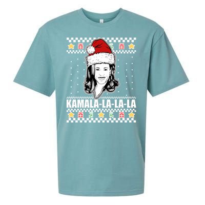 Kamala La La La Ugly Christmas Sweater Sueded Cloud Jersey T-Shirt