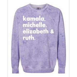 Kamala Michelle RBG Elizabeth Ruth Colorblast Crewneck Sweatshirt