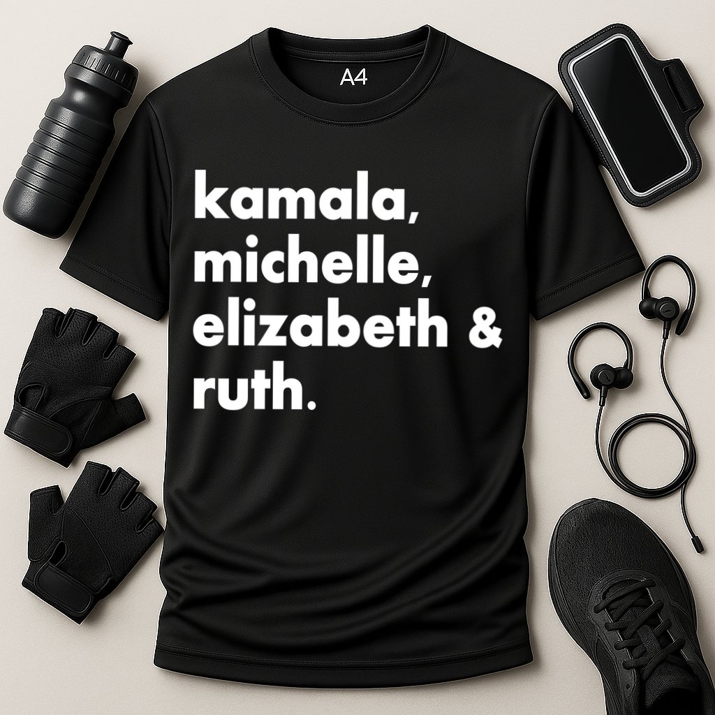 Kamala Michelle RBG Elizabeth Ruth Cooling Performance Crew T-Shirt