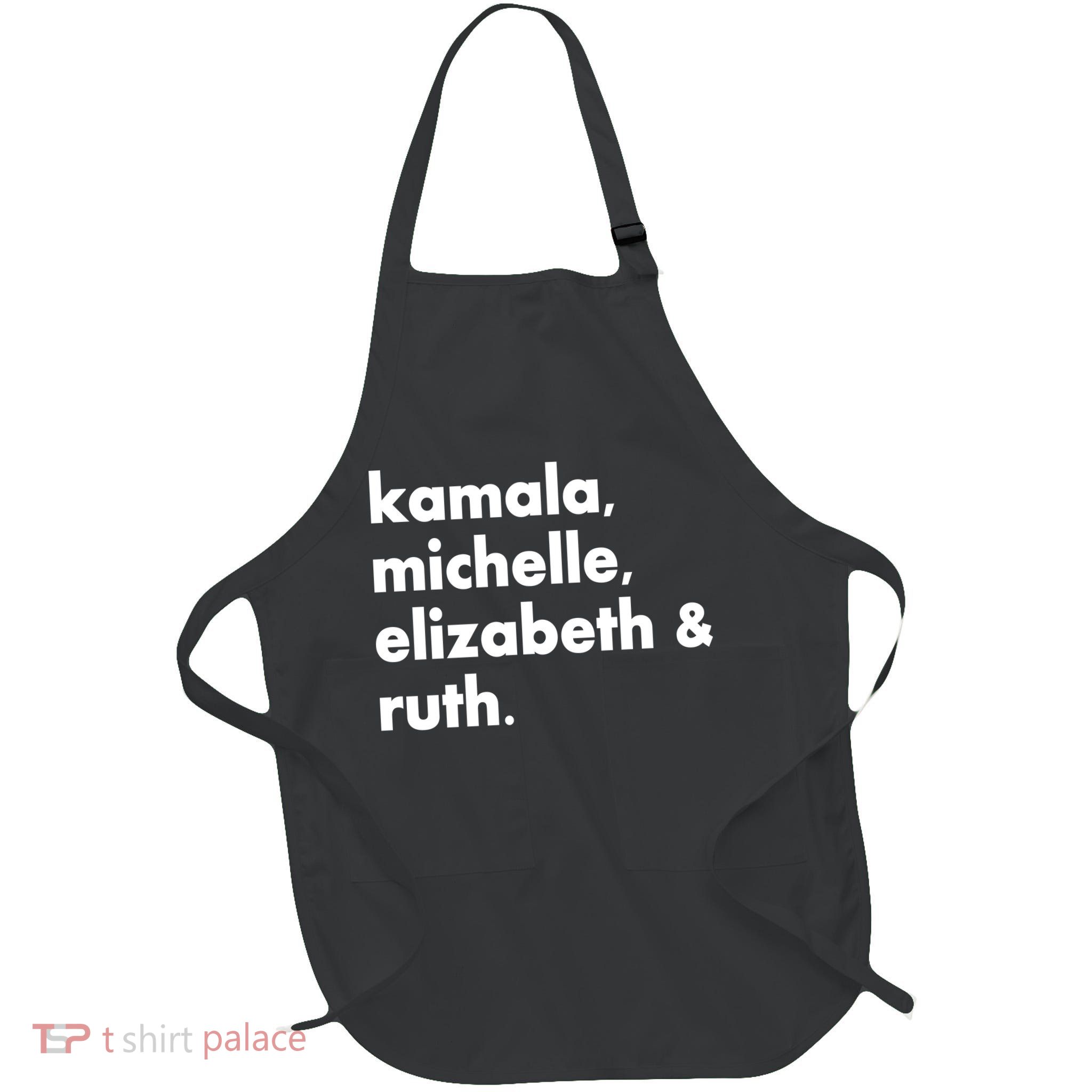 Kamala Michelle RBG Elizabeth Ruth Full-Length Apron With Pockets