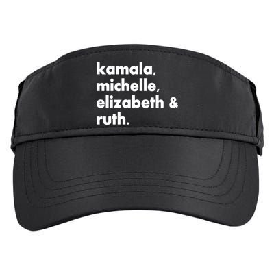 Kamala Michelle RBG Elizabeth Ruth Adult Drive Performance Visor