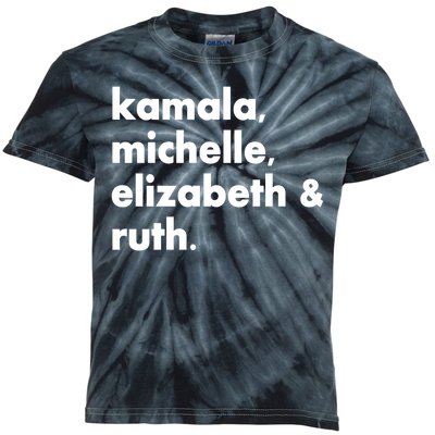 Kamala Michelle RBG Elizabeth Ruth Kids Tie-Dye T-Shirt