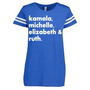 Kamala Michelle RBG Elizabeth Ruth Enza Ladies Jersey Football T-Shirt