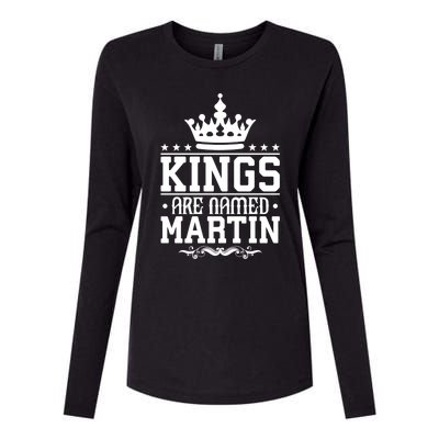 Kings Are Named Martin Personalized Name Joke Funny Cool Gift Womens Cotton Relaxed Long Sleeve T-Shirt