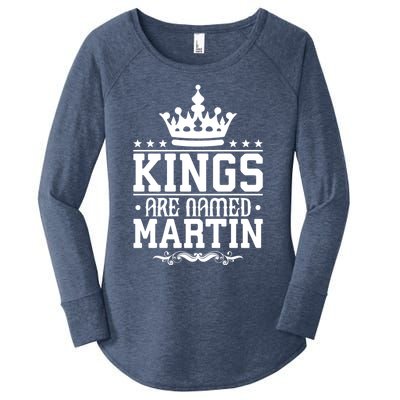 Kings Are Named Martin Personalized Name Joke Funny Cool Gift Women's Perfect Tri Tunic Long Sleeve Shirt