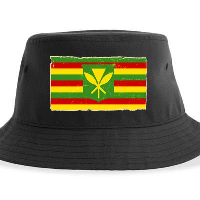 Kanaka Maoli Flag  Sustainable Bucket Hat