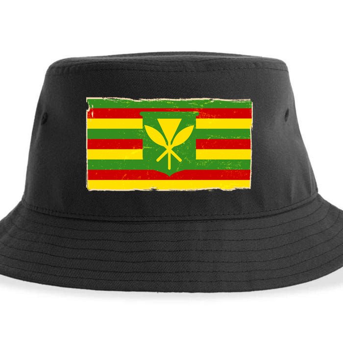 Kanaka Maoli Flag  Sustainable Bucket Hat