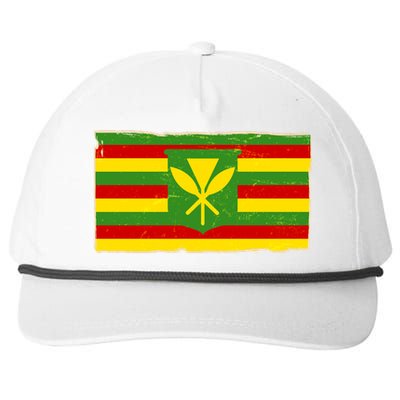 Kanaka Maoli Flag  Snapback Five-Panel Rope Hat