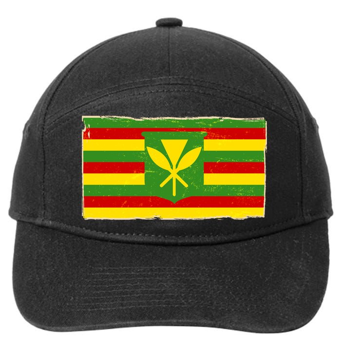 Kanaka Maoli Flag  7-Panel Snapback Hat