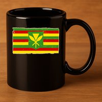 Kanaka Maoli Flag  11oz C Handle Ceramic Mug