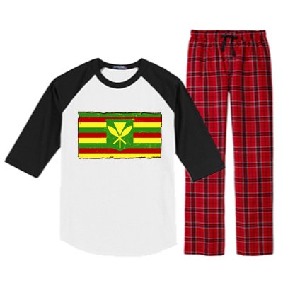 Kanaka Maoli Flag  Raglan Sleeve Pajama Set