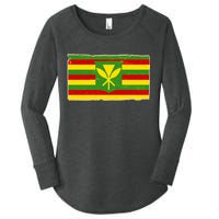 Kanaka Maoli Flag  Women's Perfect Tri Tunic Long Sleeve Shirt