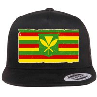 Kanaka Maoli Flag  Flat Bill Trucker Hat