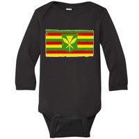 Kanaka Maoli Flag  Baby Long Sleeve Bodysuit