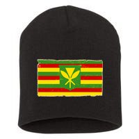 Kanaka Maoli Flag  Short Acrylic Beanie