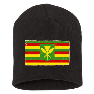 Kanaka Maoli Flag  Short Acrylic Beanie