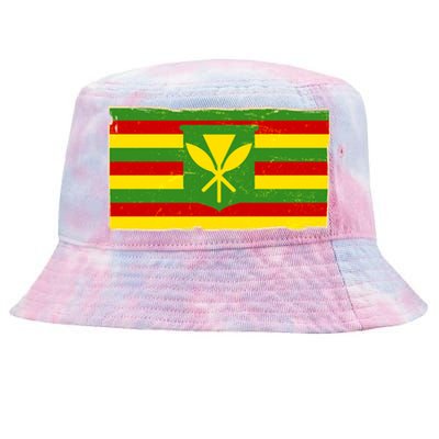 Kanaka Maoli Flag  Tie-Dyed Bucket Hat