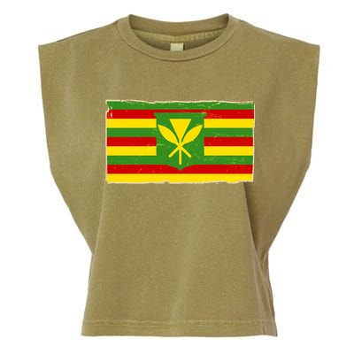 Kanaka Maoli Flag  Garment-Dyed Women's Muscle Tee