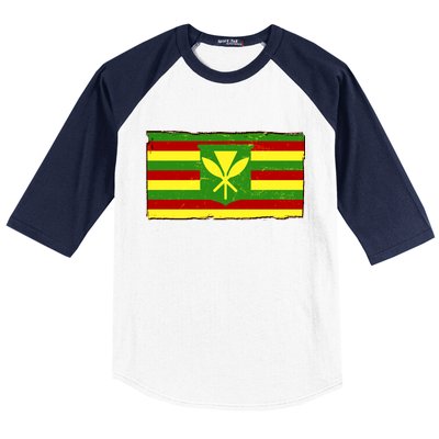 Kanaka Maoli Flag  Baseball Sleeve Shirt