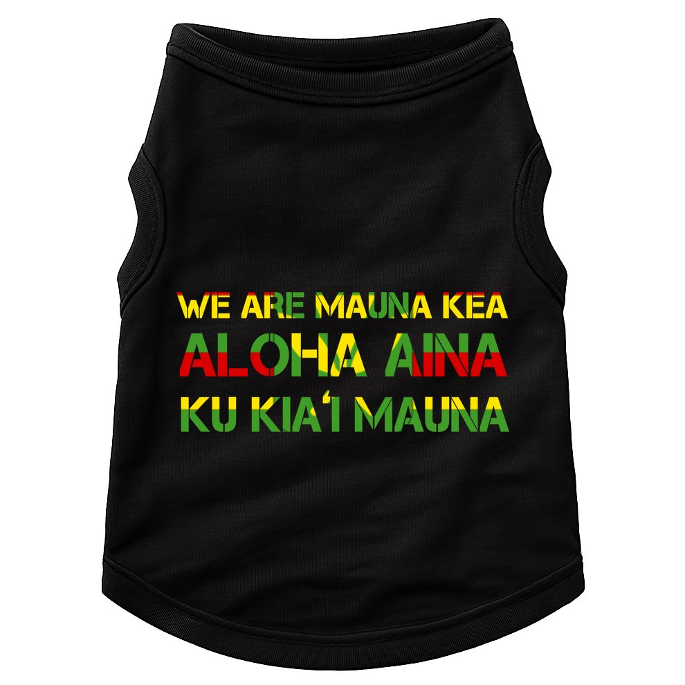 Kanaka Maoli Flag We Are Mauna Kea  Doggie Tank