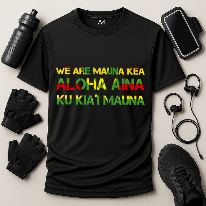 Kanaka Maoli Flag We Are Mauna Kea  Cooling Performance Crew T-Shirt