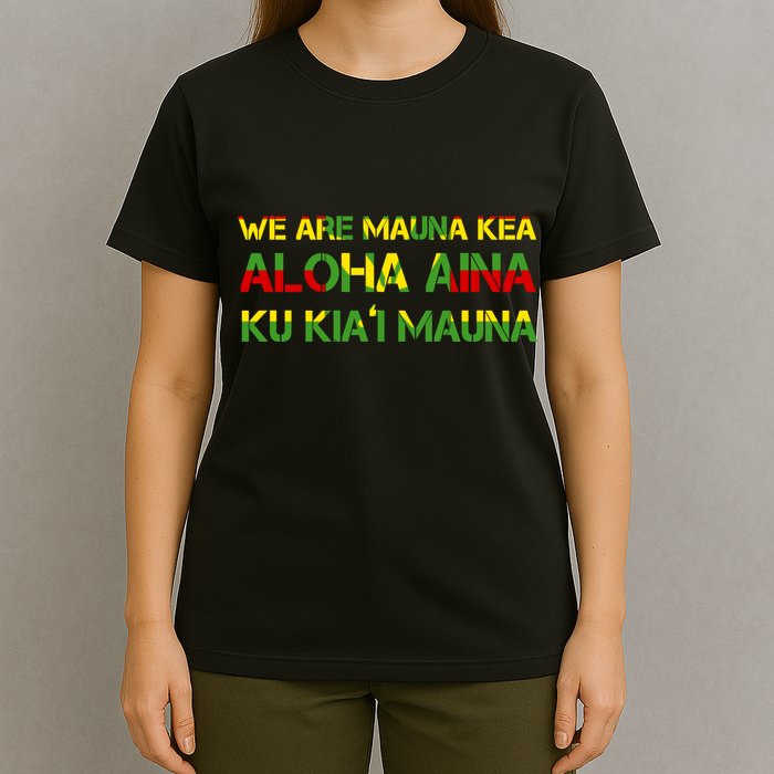 Kanaka Maoli Flag We Are Mauna Kea  T-Shirt