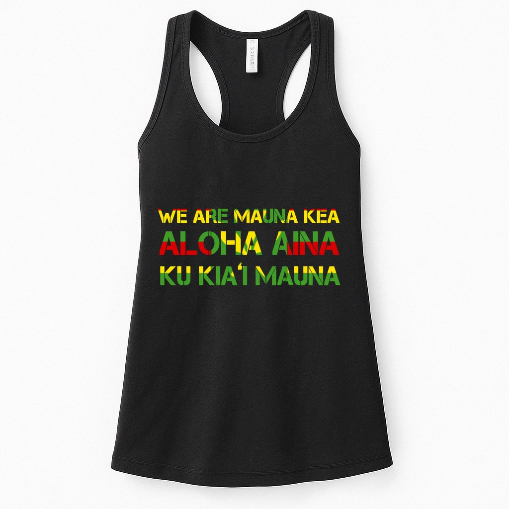 Kanaka Maoli Flag We Are Mauna Kea  Womens Tank Top