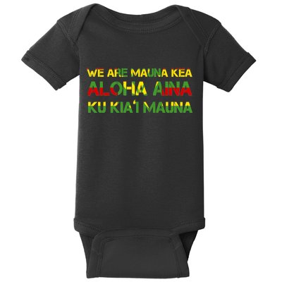 Kanaka Maoli Flag We Are Mauna Kea  Baby Bodysuit