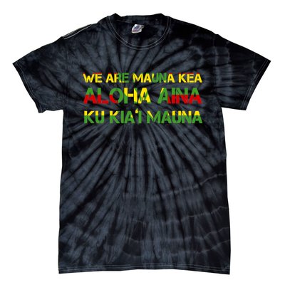 Kanaka Maoli Flag We Are Mauna Kea  Tie-Dye T-Shirt