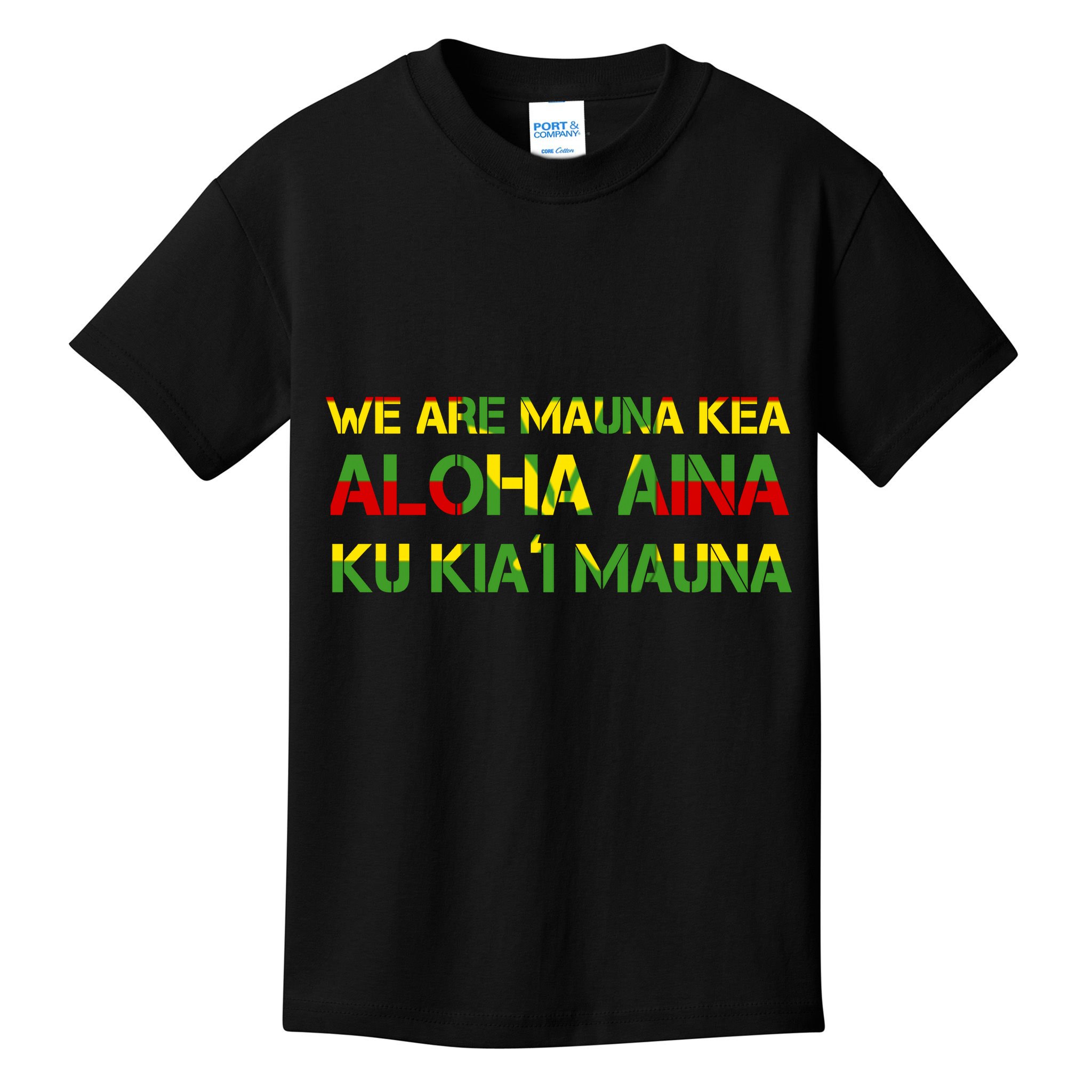 Kanaka Maoli Flag We Are Mauna Kea  Kids T-Shirt