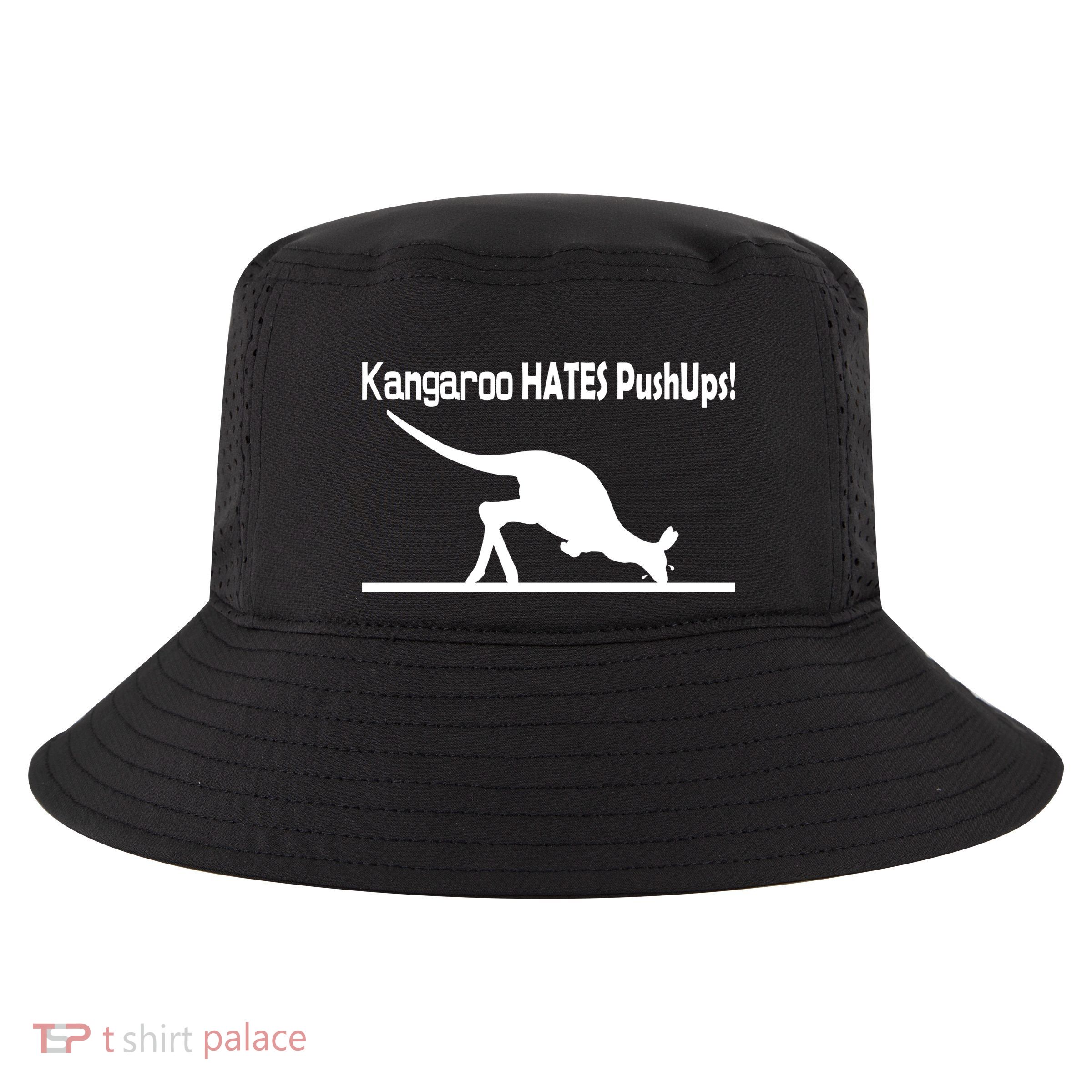 Kangaroo Hates Pushups Cool Comfort Performance Bucket Hat
