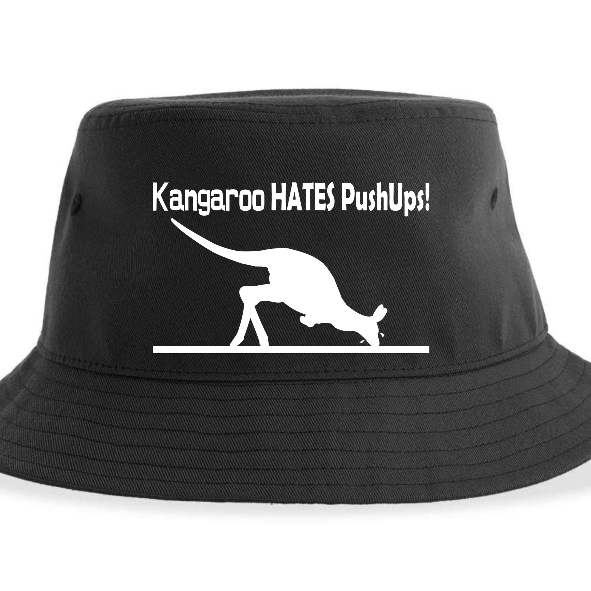 Kangaroo Hates Pushups Sustainable Bucket Hat