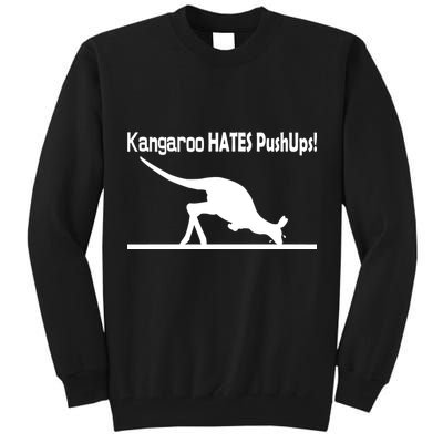 Kangaroo Hates Pushups Tall Sweatshirt
