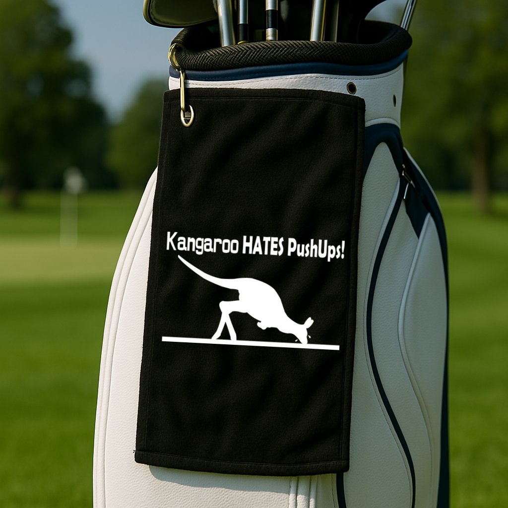 Kangaroo Hates Pushups Golf Towel