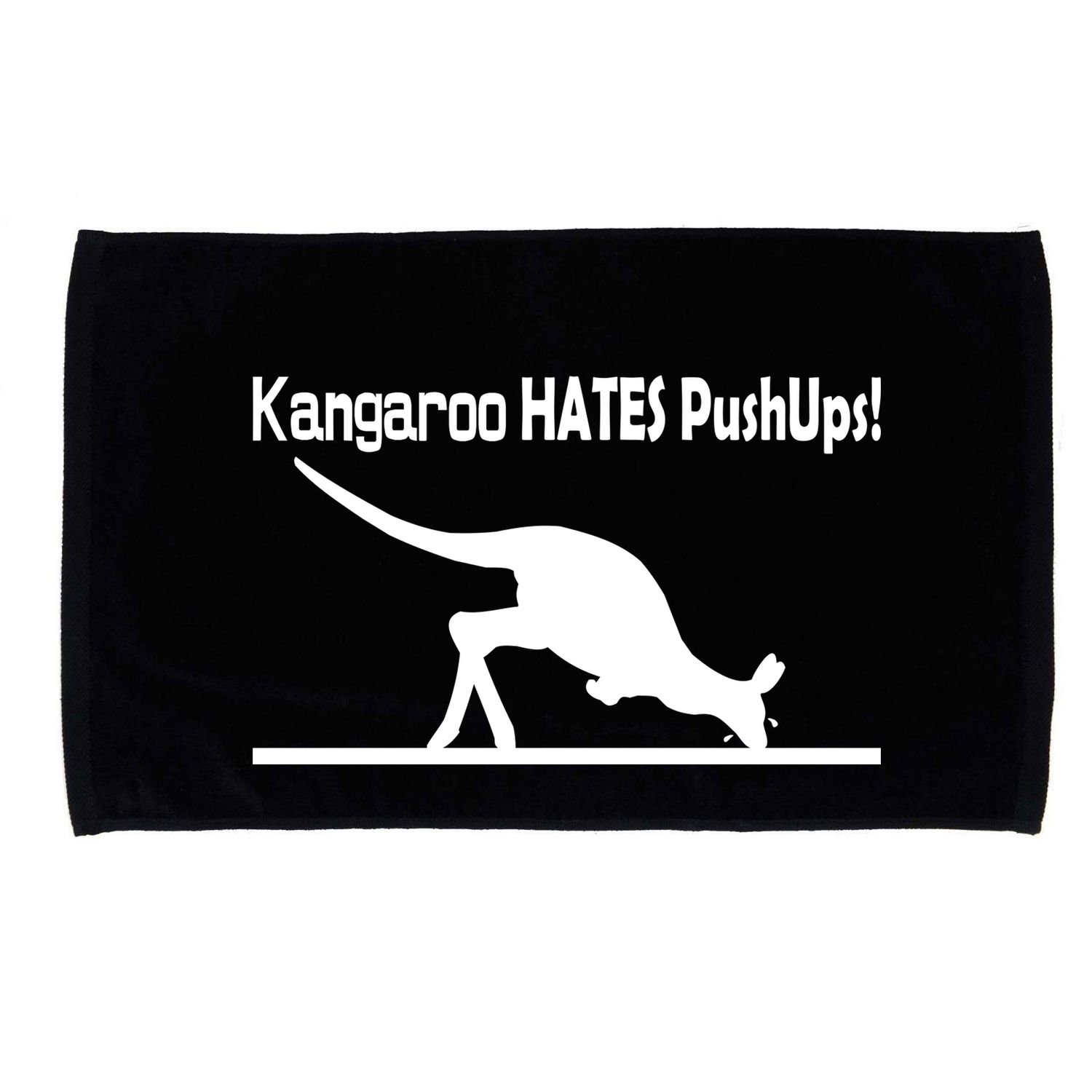 Kangaroo Hates Pushups Microfiber Hand Towel
