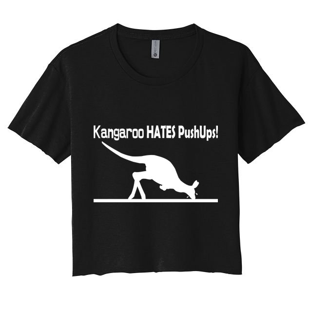 Kangaroo Hates Pushups Crop Top