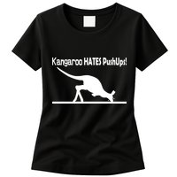 Kangaroo Hates Pushups Womens T-Shirt