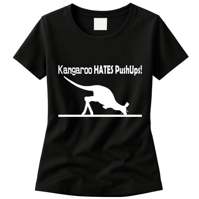 Kangaroo Hates Pushups Womens T-Shirt
