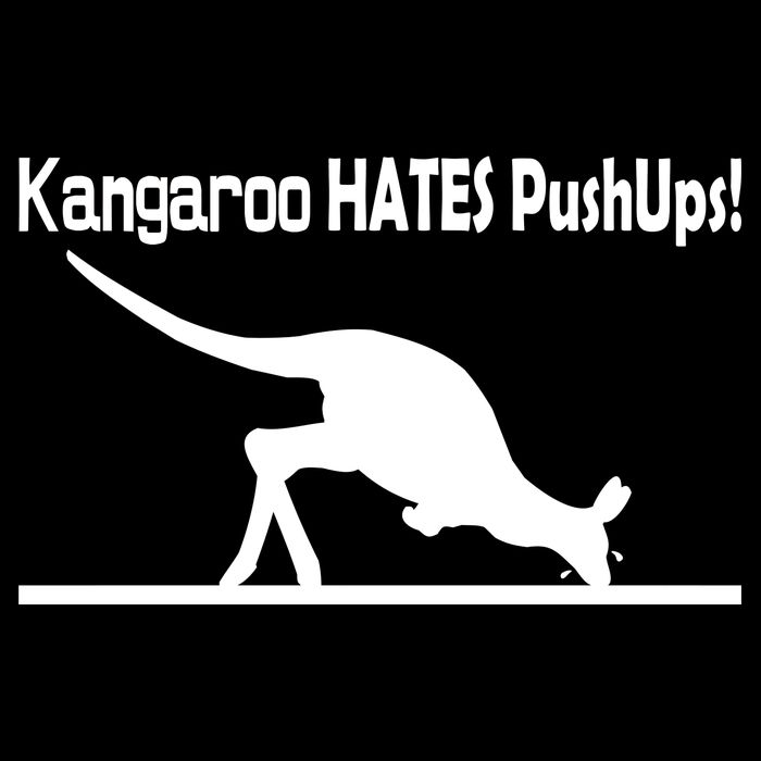 Kangaroo Hates Pushups Womens T-Shirt