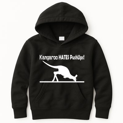 Kangaroo Hates Pushups Kids Hoodie