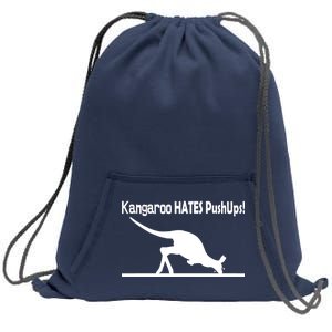 Kangaroo Hates Pushups Sweatshirt Cinch Pack Bag