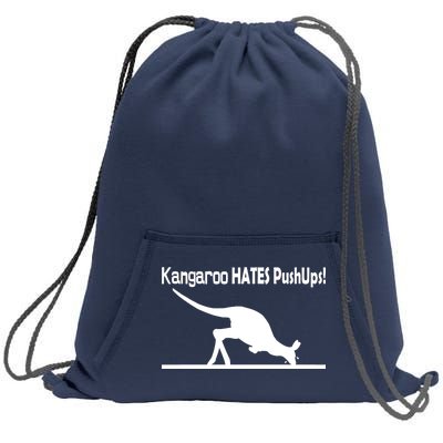 Kangaroo Hates Pushups Sweatshirt Cinch Pack Bag