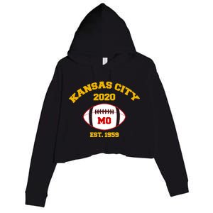 Kansas City 2020 Est 1959 KC Football Crop Fleece Hoodie