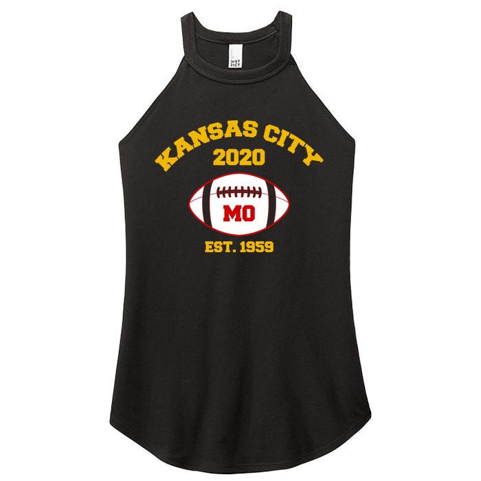 Kansas City 2020 Est 1959 KC Football Women's Perfect Tri Rocker Tank
