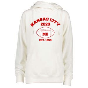 Kansas City 2020 Est 1959 KC Football Womens Funnel Neck Pullover Hood