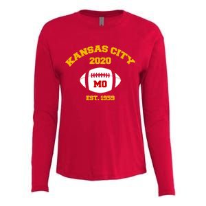 Kansas City 2020 Est 1959 KC Football Womens Cotton Relaxed Long Sleeve T-Shirt