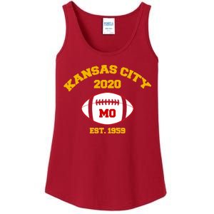 Kansas City 2020 Est 1959 KC Football Ladies Essential Tank