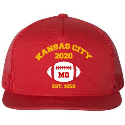 Kansas City 2020 Est 1959 KC Football Flat Bill Trucker Hat