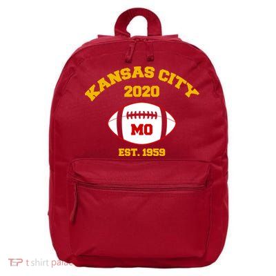 Kansas City 2020 Est 1959 KC Football 16 in Basic Backpack