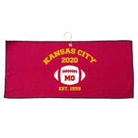 Kansas City 2020 Est 1959 KC Football Large Microfiber Waffle Golf Towel